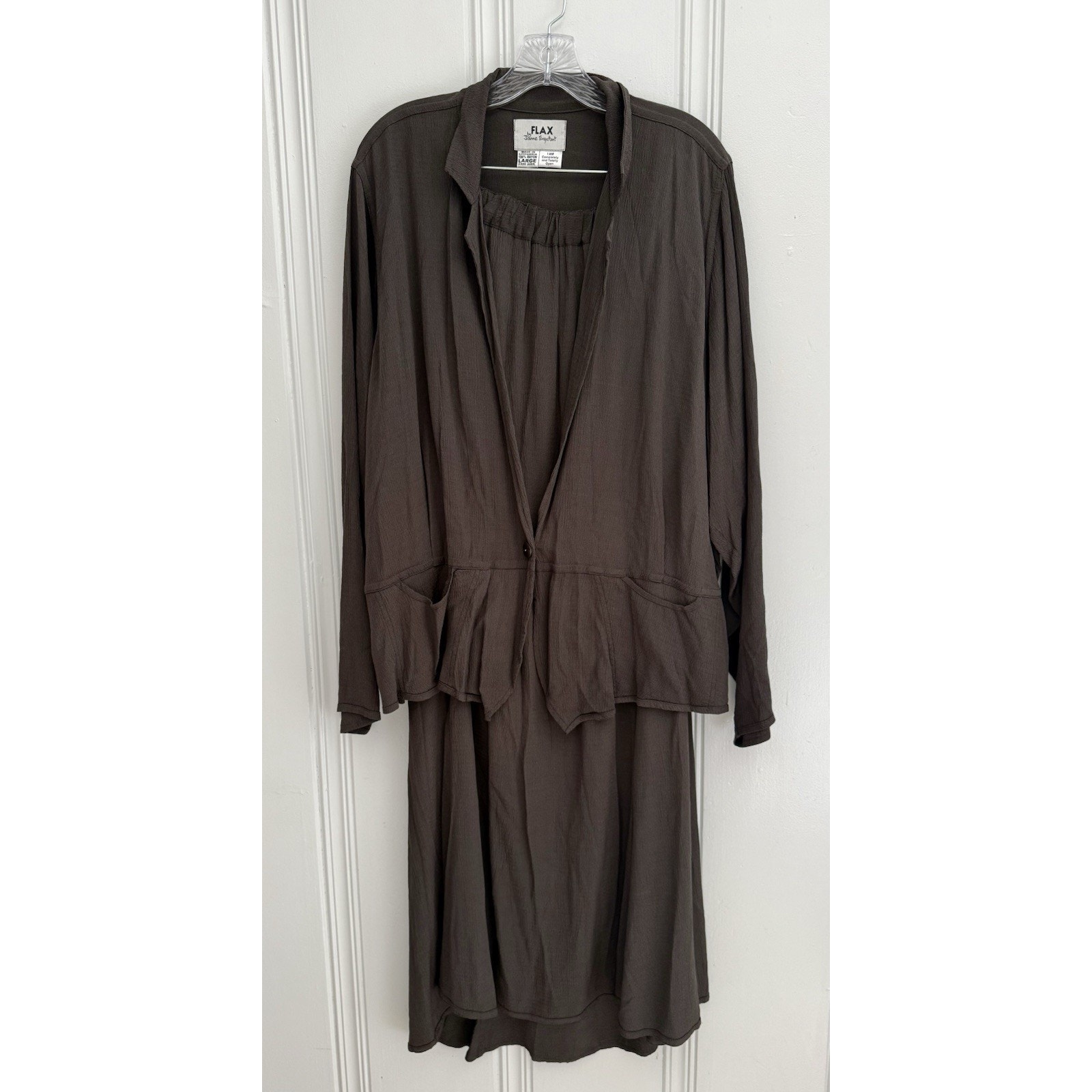 Flax Brown Skirt Set